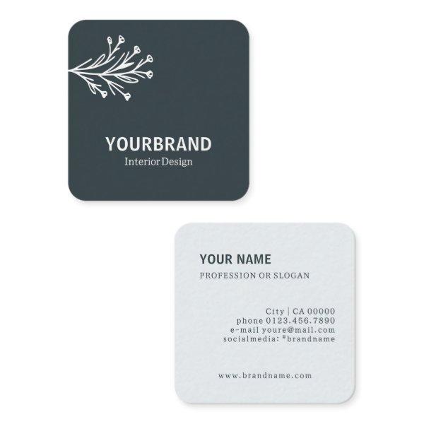 Modern Branch Interior Design Dark and Light Gray Square