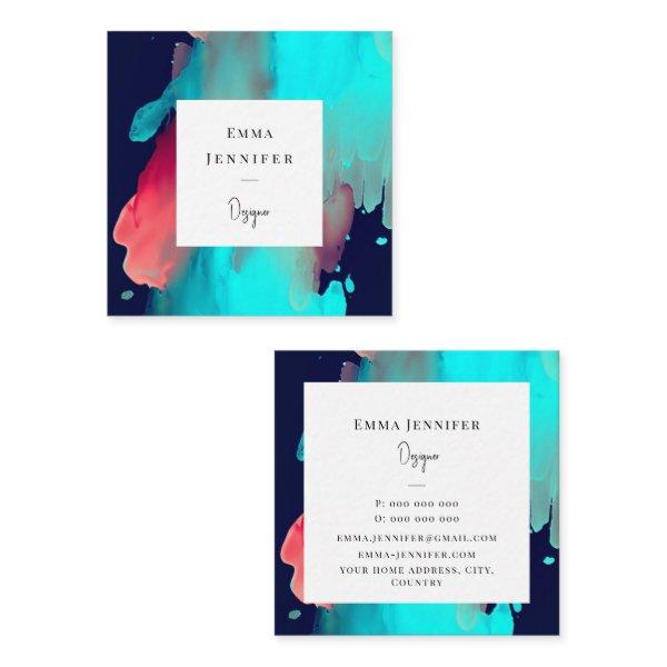 Modern bright Abstract Painted Pattern  Square