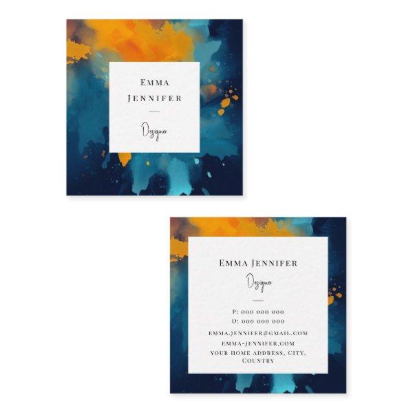 Modern bright Abstract Painted Pattern  Square