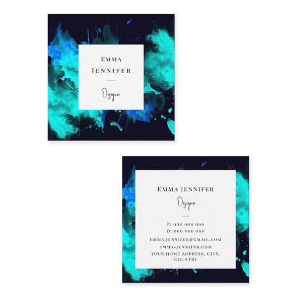 Modern bright Abstract Painted Pattern  Square