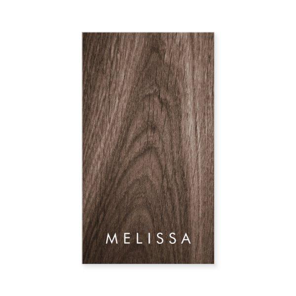 Modern brown wood minimalist professional vertical