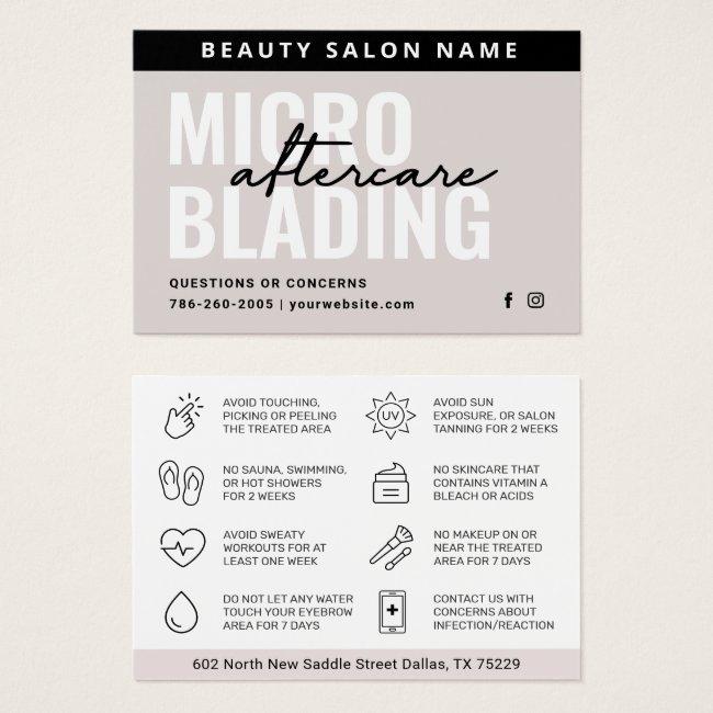Modern Brows Aftercare PMU Brow Instructions Card