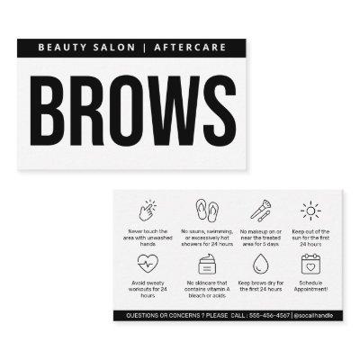 Modern Brows Aftercare PMU Brow Instructions Card