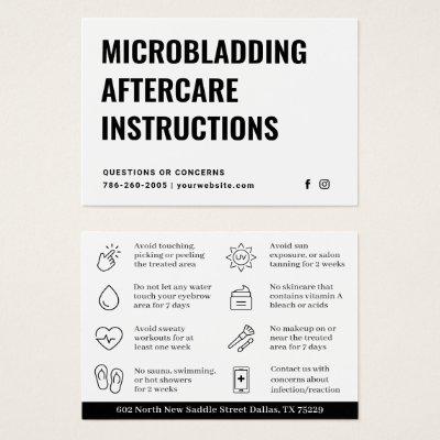 Modern Brows Microblading Instructions Card