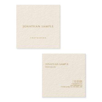 Modern  Gold Text Elegant Square