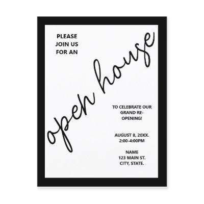 Modern Business Corporate Open House Invitation Postcard
