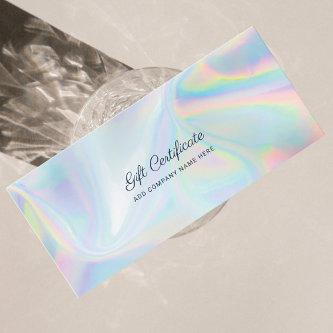 Modern Business Holographic DIY Gift Certificate