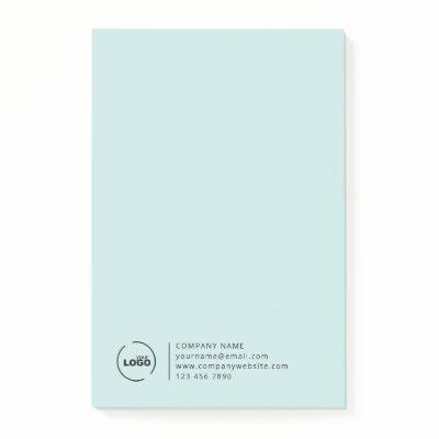 Modern Business Logo Light Turquoise Post-it Notes