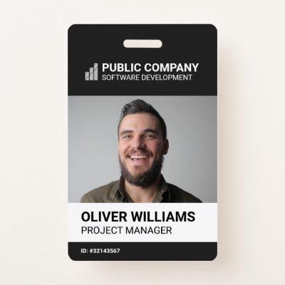 Modern Business Logo Photo Employee ID Badge