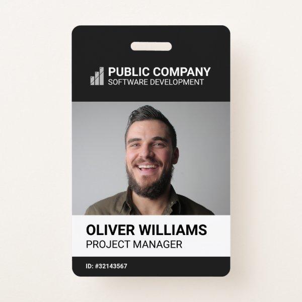 Modern Business Logo Photo Employee ID Badge