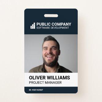 Modern Business Logo Photo Employee ID Badge
