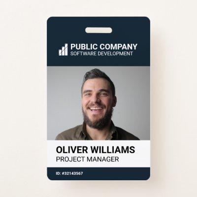 Modern Business Logo Photo Employee ID Badge