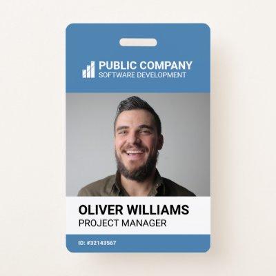 Modern Business Logo Photo Employee ID Badge