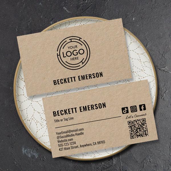 Modern Business Logo QR Code Kraft