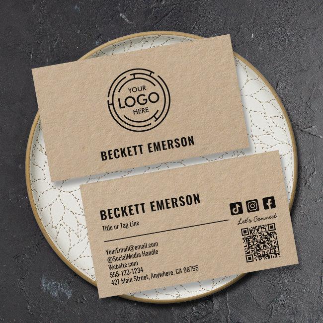 Modern Business Logo QR Code Kraft
