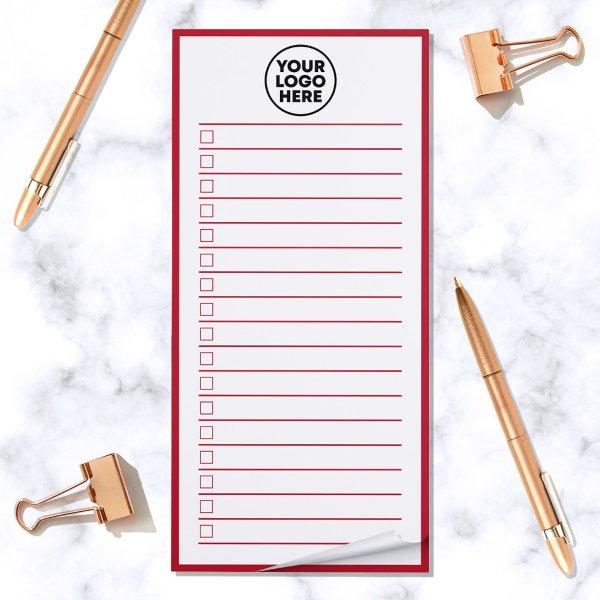 Modern Business Logo Red To Do List Magnetic Notepad