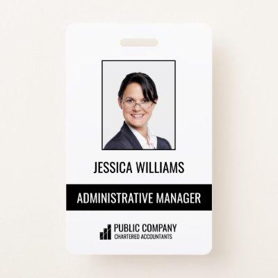 Modern Business Staff Employee ID Badge