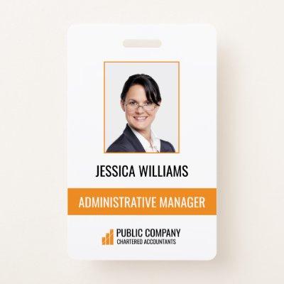 Modern Business Staff Employee ID Badge