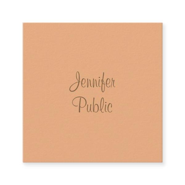Modern Calligraphed Script Name Elegant Template Square