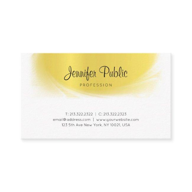 Modern Calligraphed Trendy Gold Look Luxury Elite