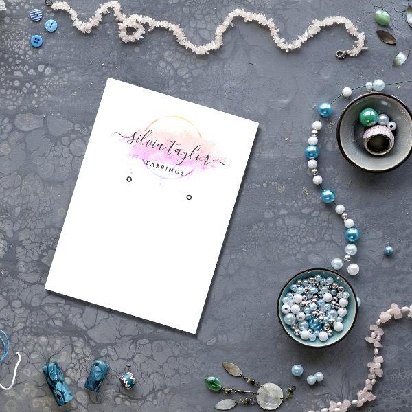 Modern Calligraphy art Earring display card