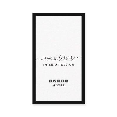 Modern Calligraphy Designer B&W Social Vertical