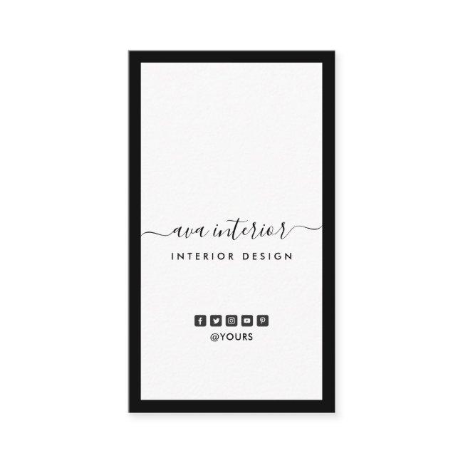 Modern Calligraphy Designer B&W Social Vertical
