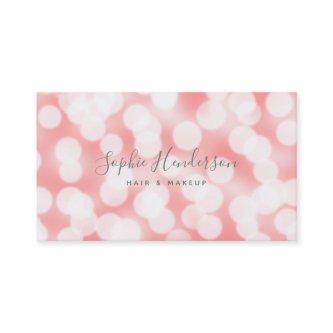 Modern Calligraphy Pink Champagne Bokeh Lights