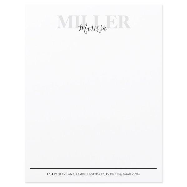 Modern Calligraphy Simple Monogram Name