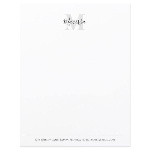 Modern Calligraphy Simple Monogram Name Template