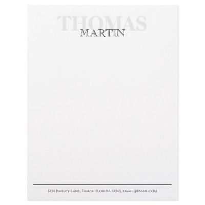 Modern Calligraphy Simple Typography Name Template Letterhead