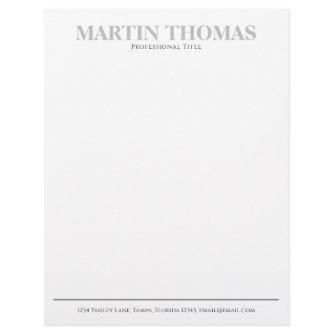 Modern Calligraphy Simple Typography Professional Letterhead