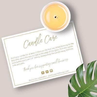 Modern Candle Care Card