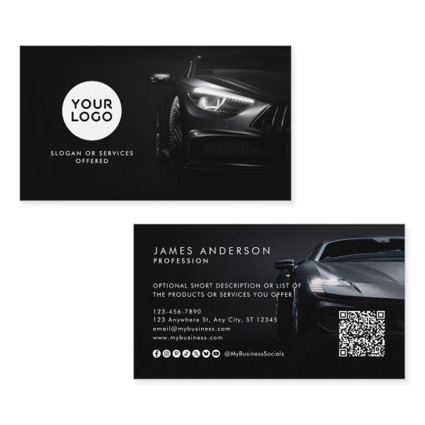 Modern Car/Auto Logo QR Code & Social Media