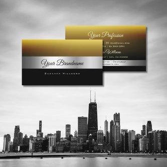 Modern Caramel Black with Shimmery Silver Decor