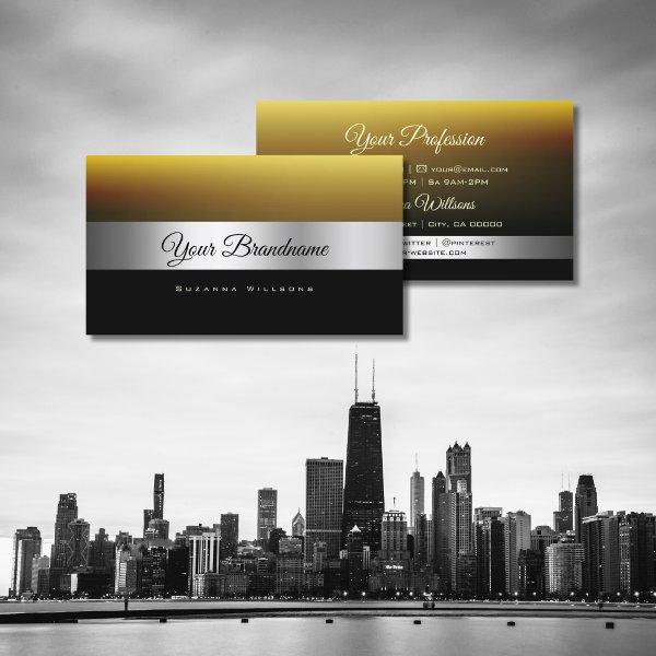 Modern Caramel Black with Shimmery Silver Decor