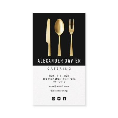 modern catering black white