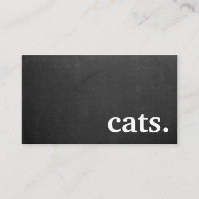 Modern chalkboard cats. loyalty punch card