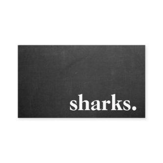 Modern Chalkboard sharks