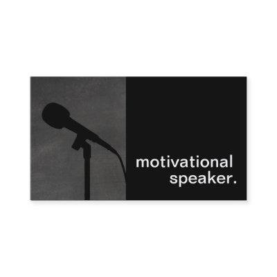 Modern Chalkboard Silhouette Motivational Speaker