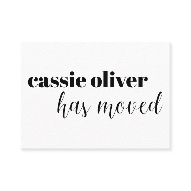 Modern Change of Address Card for Single Person