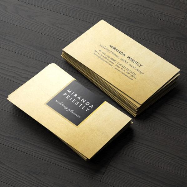 Modern Chic Black and Faux Gold Foil Luxe Creative