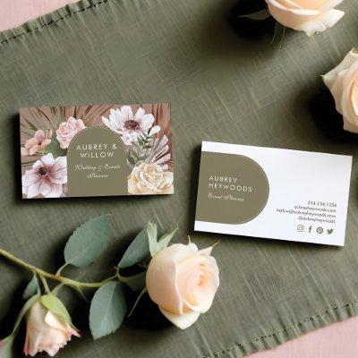 Modern Chic Bohemian Watercolor Boho Florals Arch