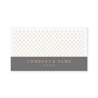 Modern Chic Gold Polka Pattern Dark Grey & Orange