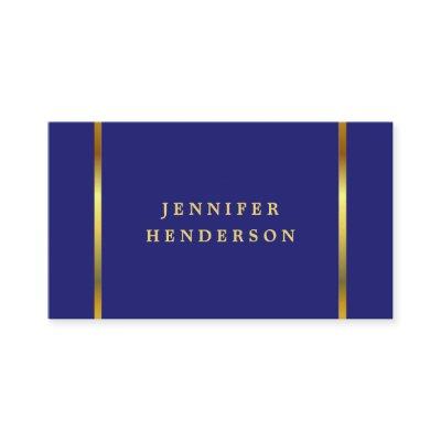 Modern chic midnight blue gold professional