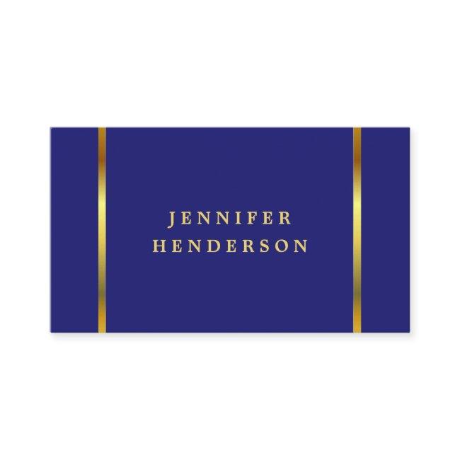 Modern chic midnight blue gold professional