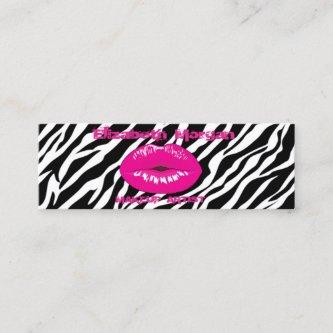Modern Chic Proffesional ,Lips ,Zebra Print Mini