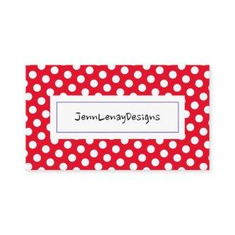Modern Chic Red White Polka Dots Pattern