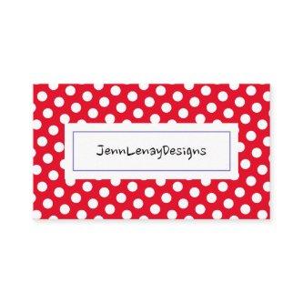 Modern Chic Red White Polka Dots Pattern