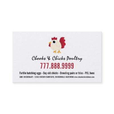 Modern Chicken Farmer Cartoon Hen